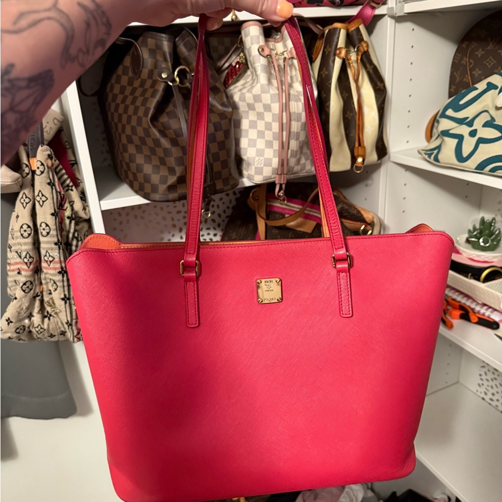 MCM two tone tote